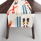 Retro Ski Illustration Table Runner Gallery Image 1
