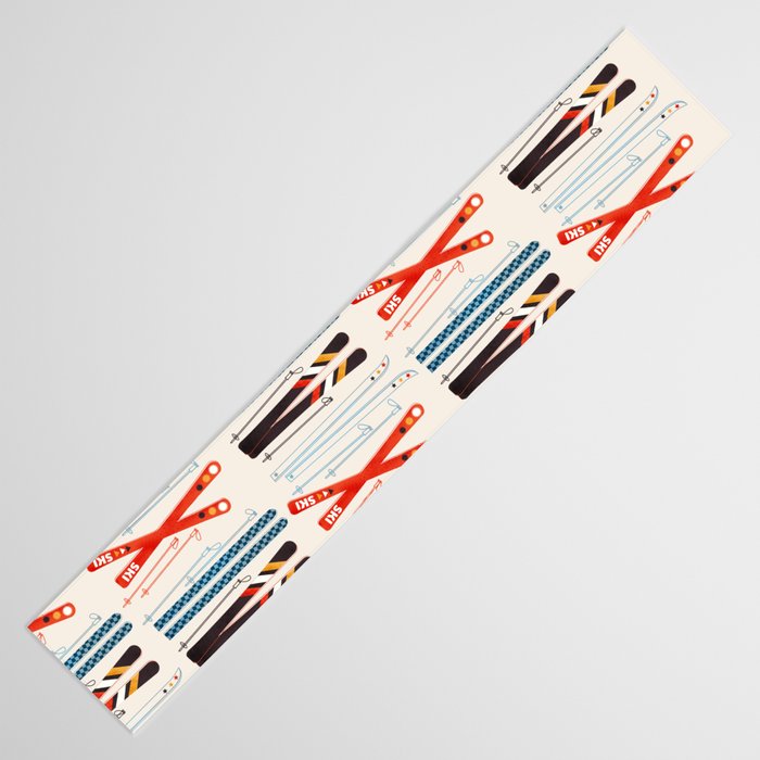 Retro Ski Illustration Table Runner Gallery Image 3