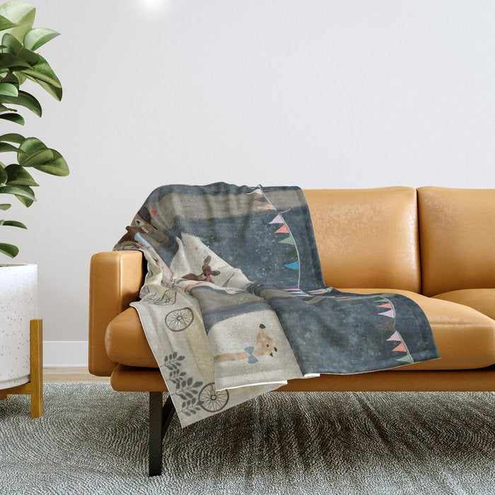 oh so happy Throw Blanket Gallery Image 1