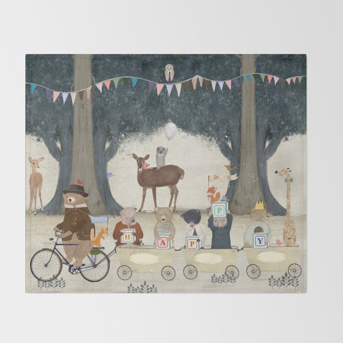 oh so happy Throw Blanket Gallery Image 2
