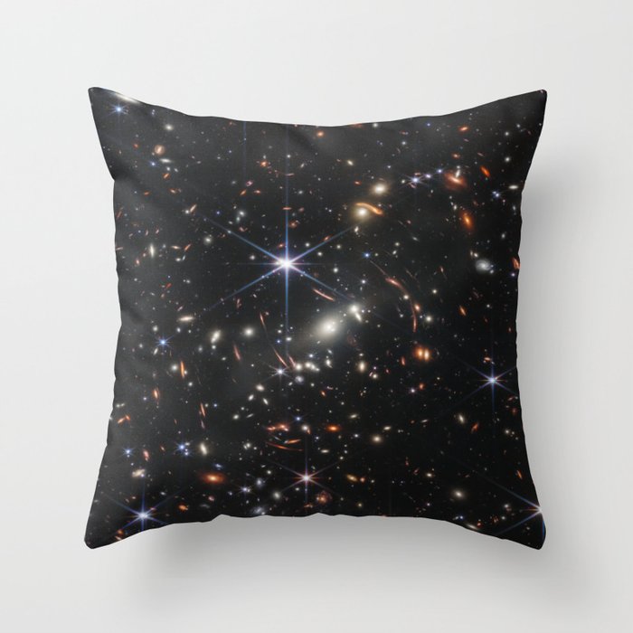 James Webb Space Telescope Deep Field Throw Pillow Gallery Image 1
