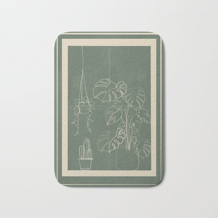 Minimal Window With Potted Plants 2 Bath Mat Gallery Image 1