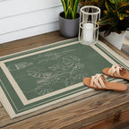 Minimal Window With Potted Plants 2 Outdoor Rug Gallery Image 2