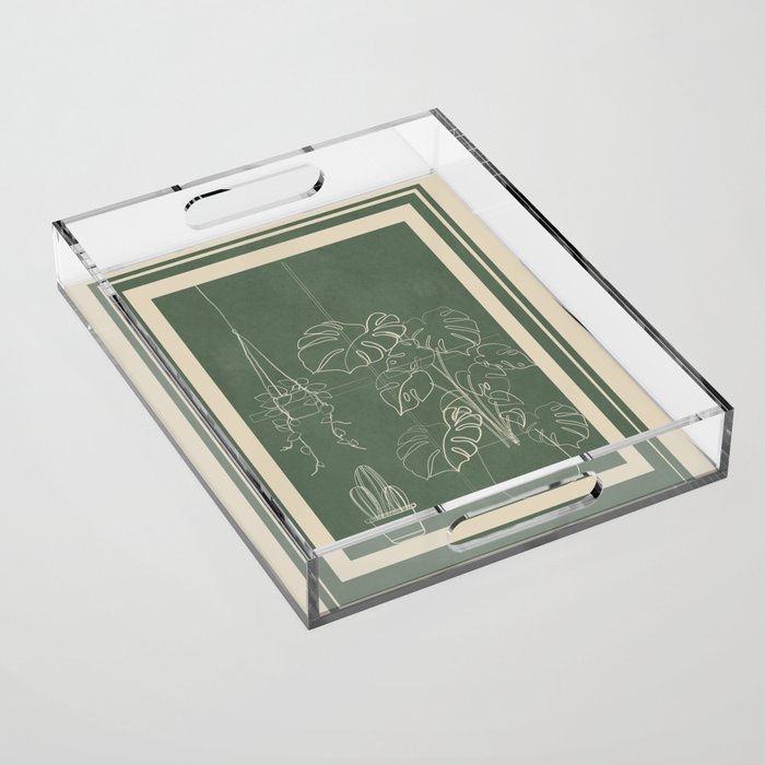 Minimal Window With Potted Plants 2 Acrylic Tray Gallery Image 1