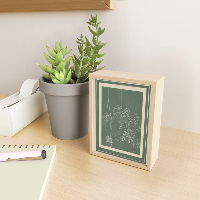 Minimal Window With Potted Plants 2 Mini Art Print Gallery Image 2