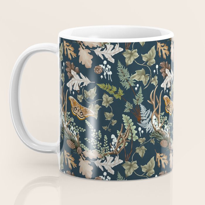 Bohemian leafy forest at night Coffee Mug Gallery Image 3