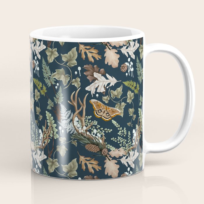 Bohemian leafy forest at night Coffee Mug Gallery Image 1