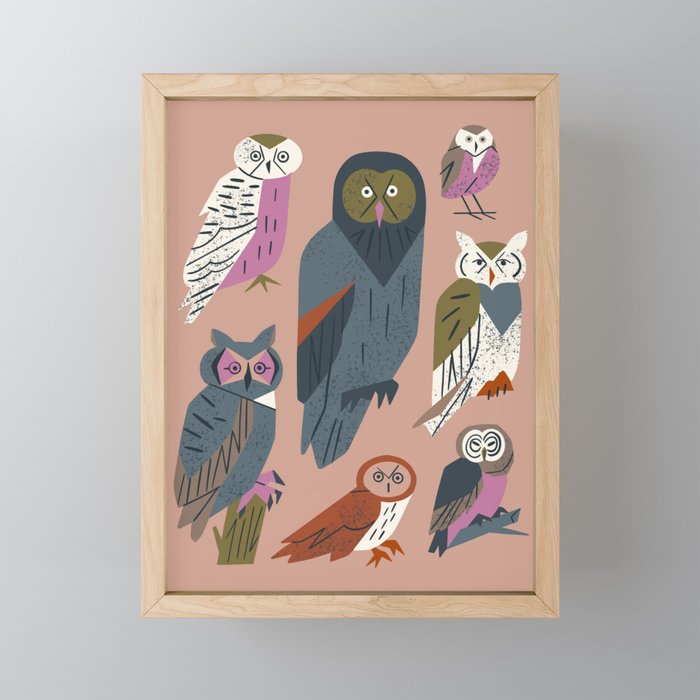 Owl Friends Mini Art Print Gallery Image 1