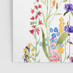colorful wild flowers watercolor painting Poster Gallery Image 3