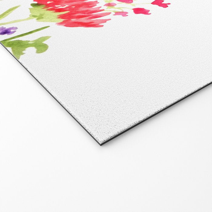 colorful wild flowers watercolor painting Welcome Mat Gallery Image 2