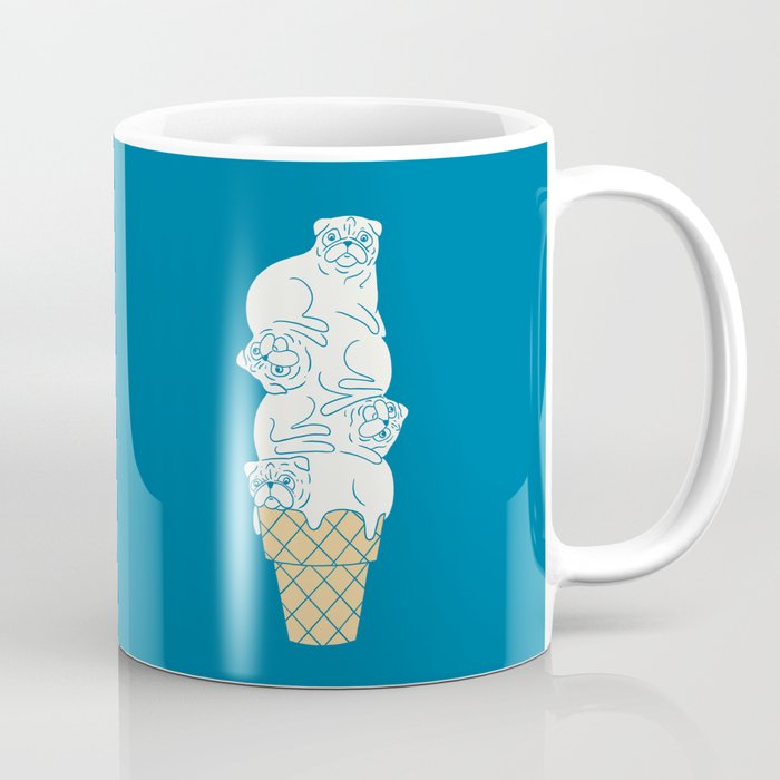 Pug Ice Cream Coffee Mug Gallery Image 1