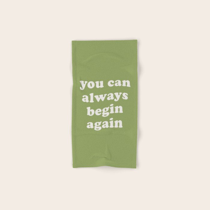 Begin Again Green Bath Towel Gallery Image 1