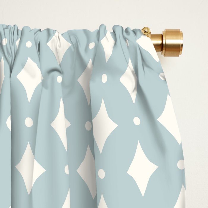 Vintage Stars IV Mint Window Curtain Gallery Image 2
