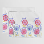 United We Grow - Vote | Floral in Red, Pink, & Blue Placemat Gallery Image 1