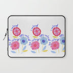 United We Grow - Vote | Floral in Red, Pink, & Blue Laptop Sleeve Gallery Image 1