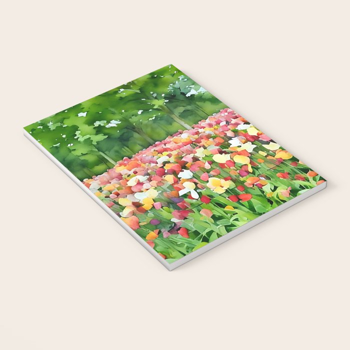 Colorful tulips field Notebook Gallery Image 3