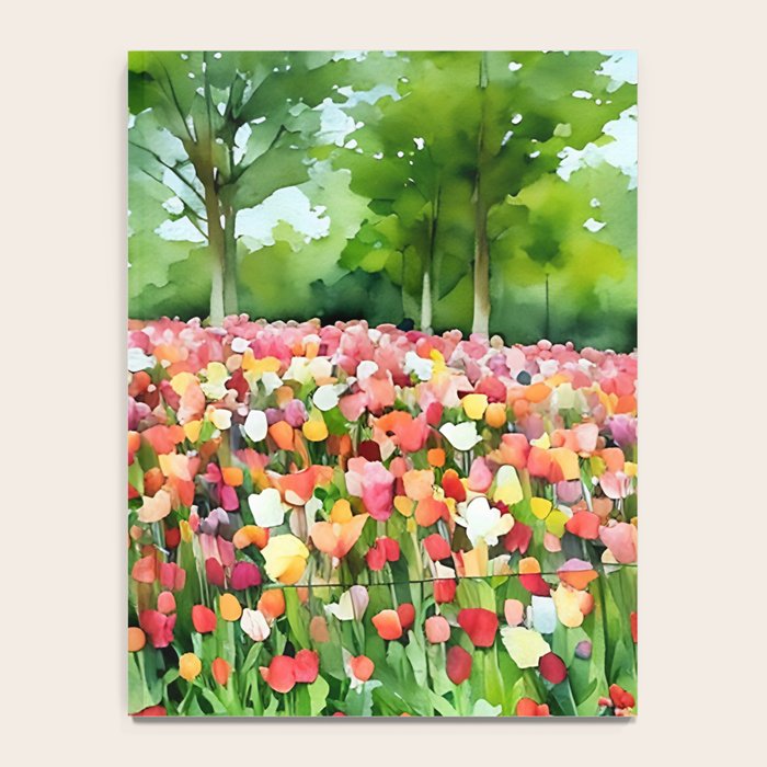 Colorful tulips field Notebook Gallery Image 4