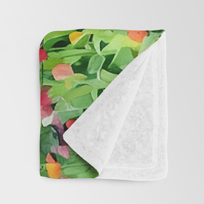 Colorful tulips field Throw Blanket Gallery Image 3