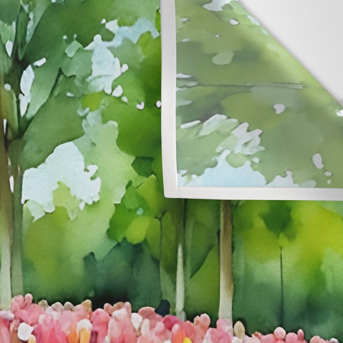 Colorful tulips field Wall Tapestry Gallery Image 3