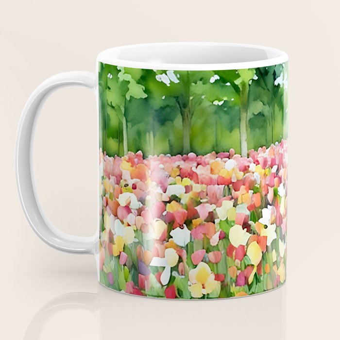 Colorful tulips field Coffee Mug Gallery Image 3