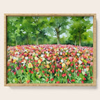 Colorful tulips field Serving Tray Gallery Image 1