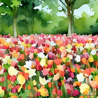 Colorful tulips field Coffee Mug Gallery Image 2