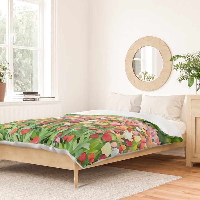 Colorful tulips field Duvet Cover Gallery Image 2