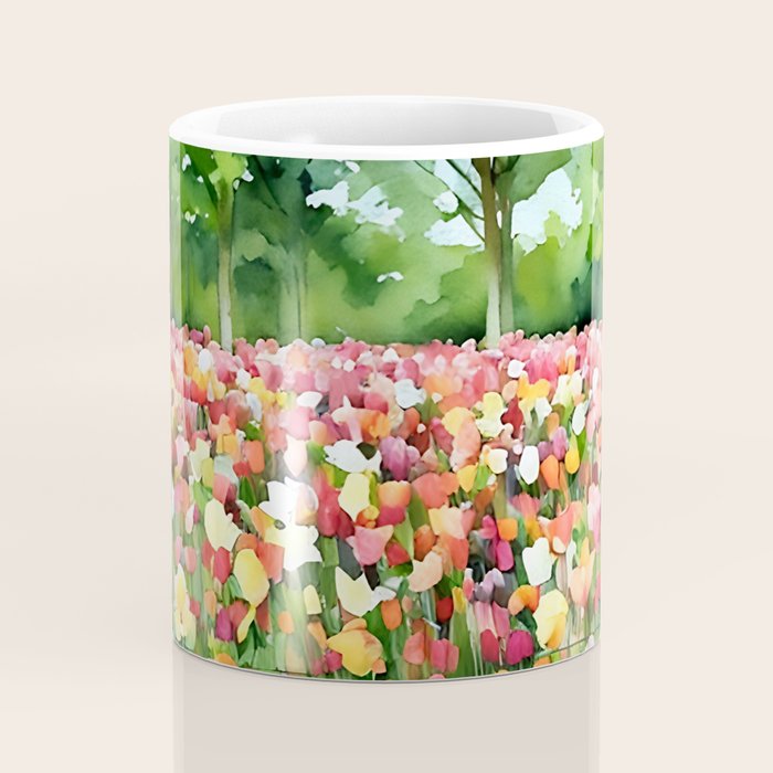 Colorful tulips field Coffee Mug Gallery Image 4