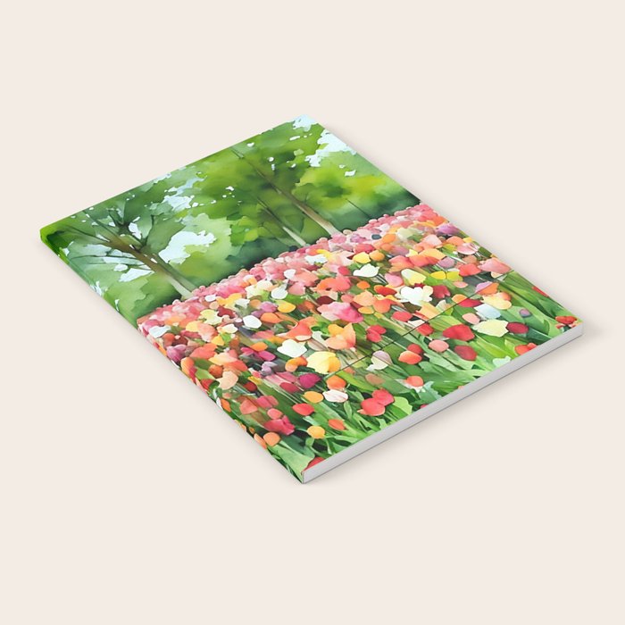 Colorful tulips field Notebook Gallery Image 2