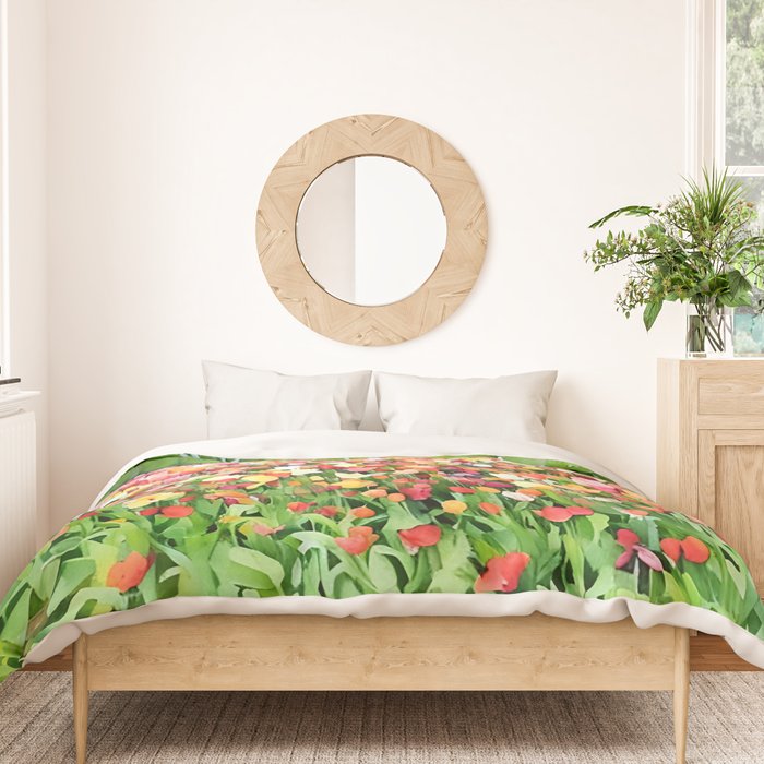 Colorful tulips field Duvet Cover Gallery Image 3