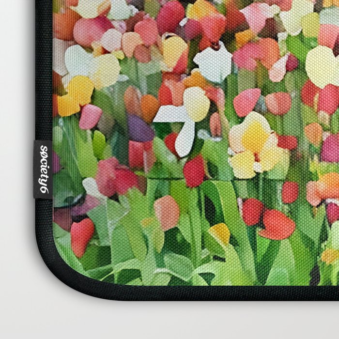 Colorful tulips field Laptop Sleeve Gallery Image 3