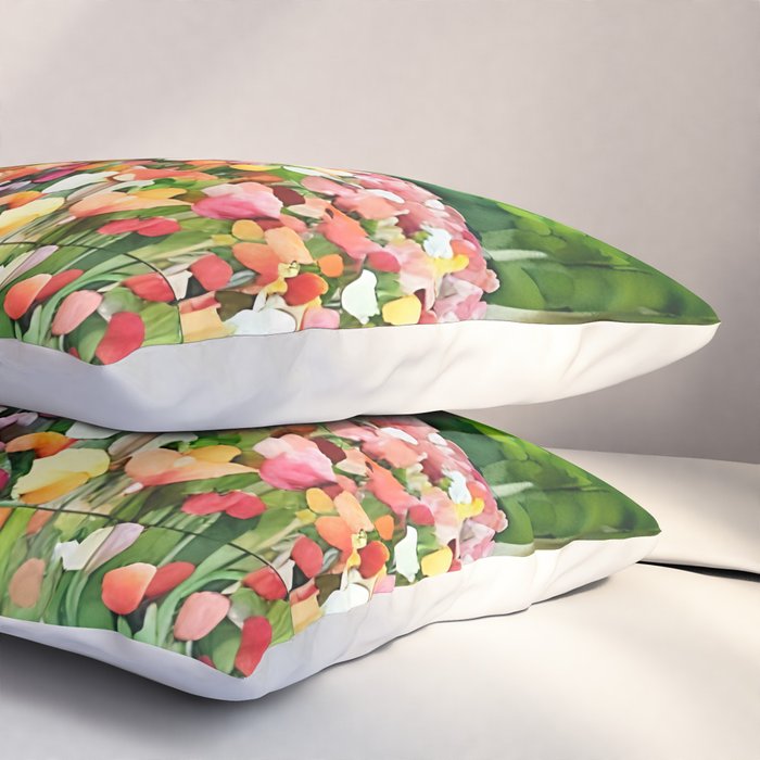Colorful tulips field Pillow Sham Gallery Image 3