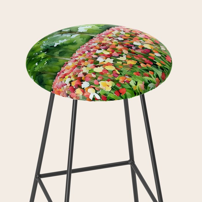 Colorful tulips field Stool Gallery Image 2