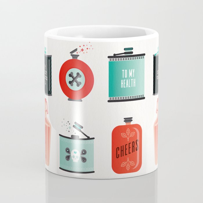 Flask Collection - Red & Turquoise Palette Coffee Mug Gallery Image 4