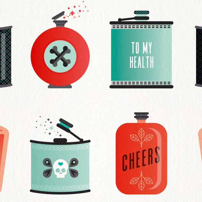 Flask Collection - Red & Turquoise Palette Coffee Mug Gallery Image 2