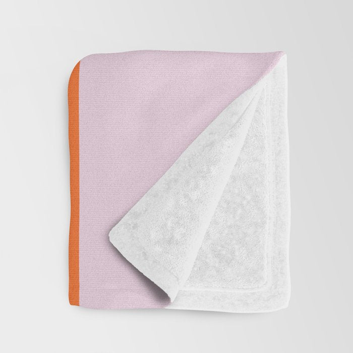 Playful Color Block Shapes in Bright Shades of Orange, Blue, Yellow, and Pink Throw Blanket Gallery Image 3