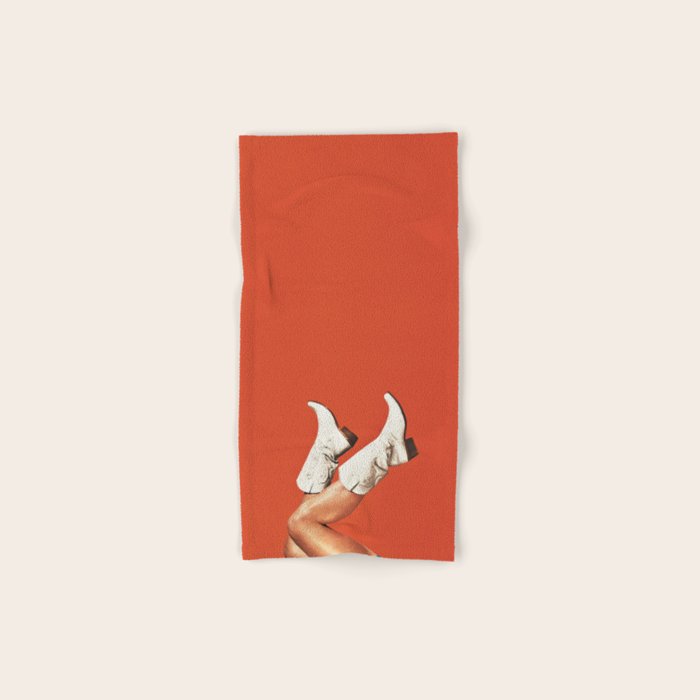 These Boots - Burnt Orange Bath Towel Gallery Image 1