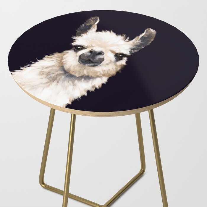 Sneaky Llama in Black Side Table Gallery Image 2