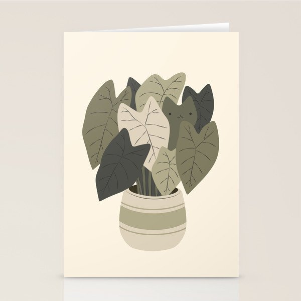 Cat and Plant 44 Stationery Card Gallery Image 2