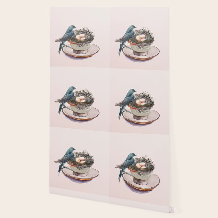 Bird nest in a teacup Wallpaper Gallery Image 2