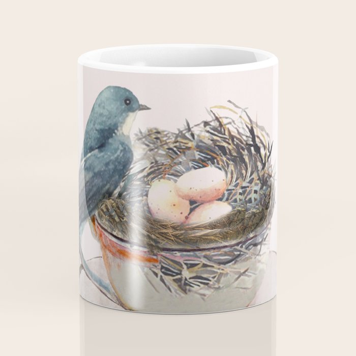 Bird nest in a teacup Coffee Mug Gallery Image 4
