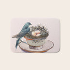 Bird nest in a teacup Bath Mat Gallery Image 1