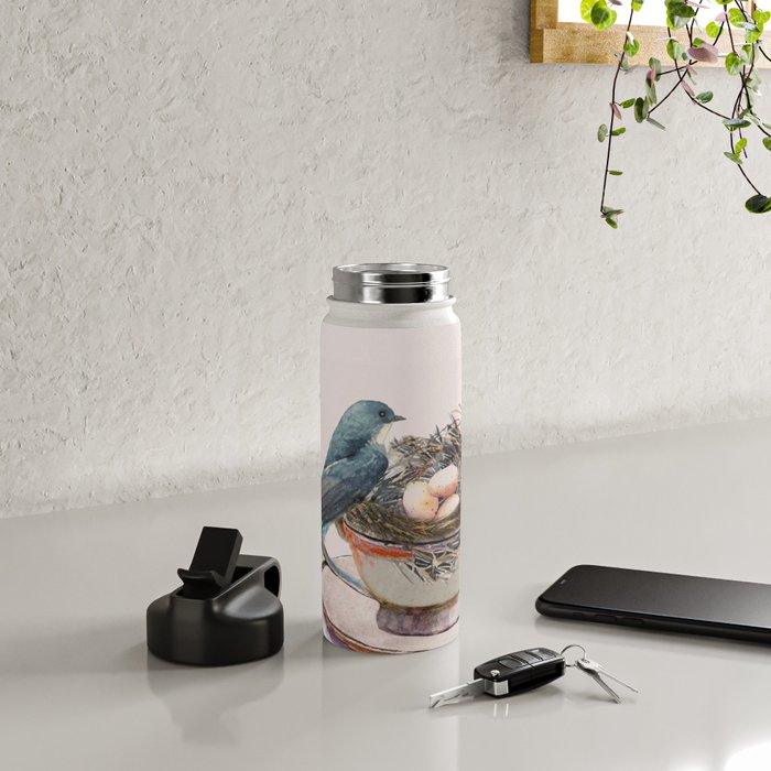Bird nest in a teacup Water Bottle Gallery Image 4