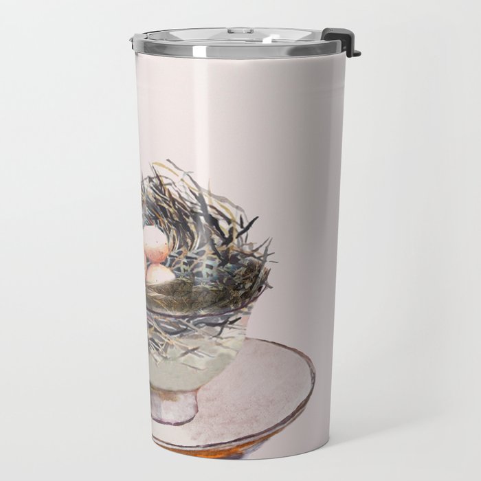 Bird nest in a teacup Travel Mug Gallery Image 2