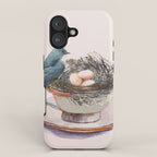 Bird nest in a teacup iPhone Case Gallery Image 1