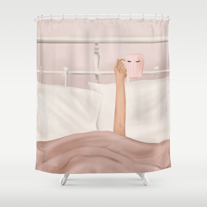 Coffee Cup Shower Curtain Gallery Image 1