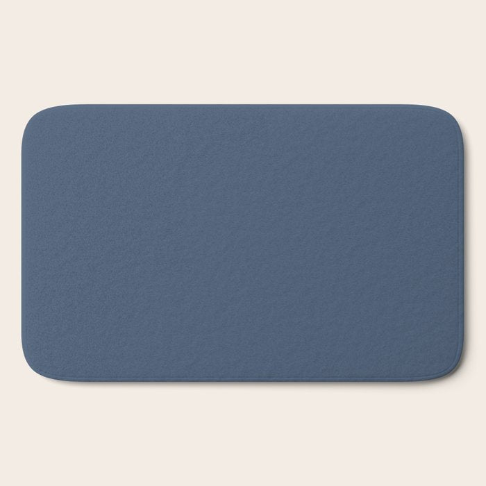 Stone Blue Solid Color Bath Mat Gallery Image 2