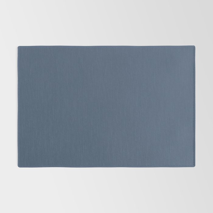 Stone Blue Solid Color Rug Gallery Image 2