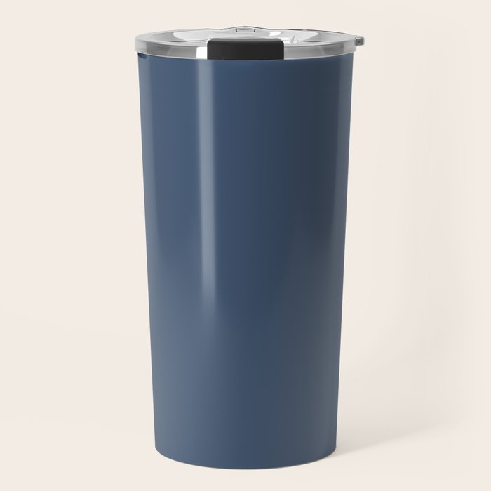 Stone Blue Solid Color Travel Mug Gallery Image 1