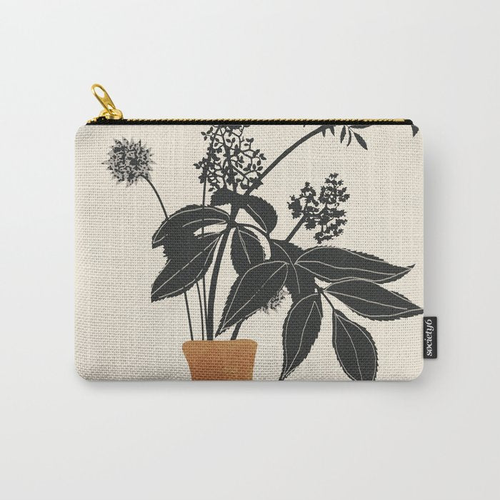 Minimal Abstract Art Vase Plant Carry All Pouch Gallery Image 1